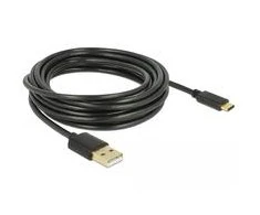Delock kabelis USB 2.0 Type-A kištukas > Type-C™ 2.0 kištukas 4,0 m juodas