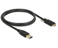 Delock 83718 - 1 m - USB A - USB C - USB 3.2 Gen 2 (3.1 Gen 2) - Male/Male - Juodas