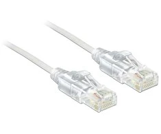 Patchkabel Delock RJ45 Cat6 U/UTP 1.00m baltas slim