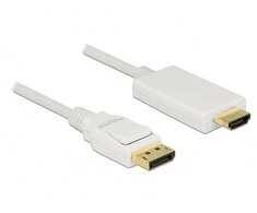 DELOCK Cable Displayport 1.2 male > High Speed HDMI-A pasyvus 4K 2 m baltas