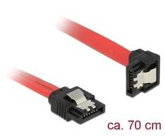 DELOCK SATA-Kabelis SATA III -> SATA down St/St 0.70m raudona Clip