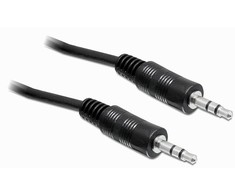 Kabelis Delock Jack 3.5mm - Jack 3.5mm 2.5m juoda (84001)