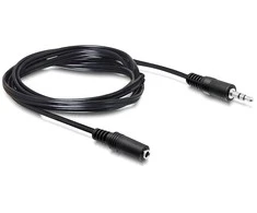Delock Kabelis minijack plėtinys M/F 3Pin 3m juoda