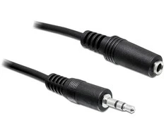 Delock Kabelis minijack plėtinys M/F 3Pin 3m juoda