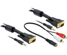Delock Kabelis VGA + Sound 3m Stecker-Stecker
