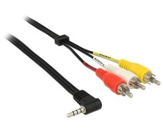 Delock kabelio lizdas 3,5 mm 4 kontaktų kištukinis kampinis > 3 x