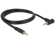 Delock Kabelis Klinke 4 Pin 3,5 mm gewinkelt juodas 1 m