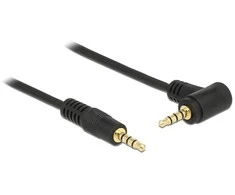 Delock kabelio lizdas 3,5 mm 4 kontaktų vyriškas > vyriškas kampinis