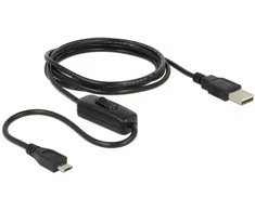 USB kabelis Delock USB-A - mikroUSB 1,5 m juodasis (84803)
