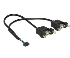 Delock USB nuoroda - USB inc., 0,25 m, Juoda (84832)