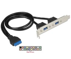 Delock 2 USB 3.0 prievadai (84836)