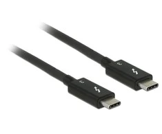 DELOCK laidas Thunderbolt 3 USB-C kištukas > USB-C vyriškas pasyvus 0,5 m 5 A 40 Gb/s juodas