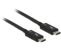 DELOCK laidas Thunderbolt 3 USB-C kištukas > USB-C vyriškas pasyvus 1,5 m 5 A 20 Gb/s juodas