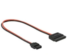 Delock Kabelis Power SATA 15 Pin Stecker Slim 20 cm