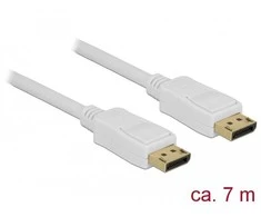 Delock Kabelis DisplayPort 1.2 Stecker > DisplayPort Stecker baltas 4K 60 Hz 7m