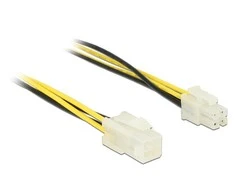 Delock ATX/EKP 4-pin - ATX/EKP 4-pin, 0.3 m, geltona (84954)