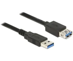 DELOCK ilgintuvas USB 3.0 Type-A male > USB 3.0 Type-A Mother 1,5 m juodas