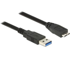 DELOCK Cable USB 3.0 Type-A male > USB 3.0 Type Micro-B male 0,5 m juodas