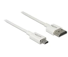 Delock Cable HDMI A kištukas > HDMI Micro D kištukas didelės spartos su Ethernet 3D 4