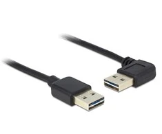 DELOCK kabelis EASY-USB 2.0 A tipo kištukas > EASY-USB 2.0 Type-A vyriškas kampas į kairę / dešinę 0,5 m