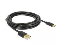 Delock kabelis USB 2.0 Type-A kištukas > Type-C™ 2.0 kištukas 3,0 m juodas