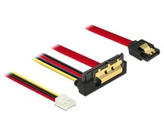 Delock Kabelis SATA 6 Gb/s 7 Pin Buchse + Floppy Power 4 Pin Buchse > SATA 22 Pin