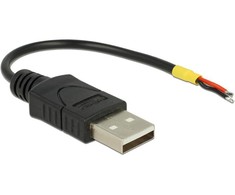 Delock kabelis USB 2.0 A vyriškas > 2 x atviri kabelio galai galia 10 cm Raspberry Pi