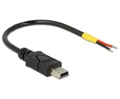 Delock kabelis USB 2.0 Mini-B kištukas > 2x atviri kabelio galai galia 10 cm Raspberry