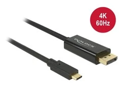 USB kabelis Delock USB-C - DisplayPort 3 m Juodas (85257)
