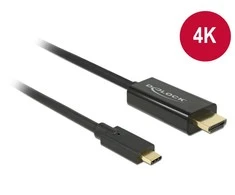 Delock Atrakinimo kabelis USB Type-C™ kištukas > HDMI-A kištukas DP-Alt režimas 4K 30 Hz 3 m juodas