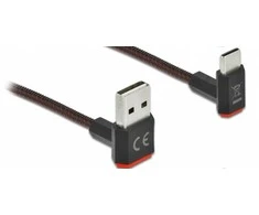 KABELIS USB-C(M)->USB-A(M) 2.0 2M KAMPINIS GORA JUODA DELOCK
