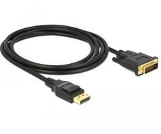 Delock kabelis Displayport 1.2 male > DVI 24+1 male 2 m juodas