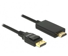 DELOCK Cable Displayport 1.2 male > High Speed HDMI-A pasyvus 4K 1 m juodas
