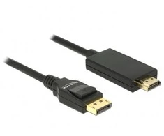 DELOCK Cable Displayport 1.2 male > High Speed HDMI-A vyriškas pasyvus 4K 3 m juodas