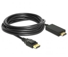 DELOCK Cable Displayport 1.2 male more High Speed HDMI-A vyriškas pasyvus 4K 5 m juodas