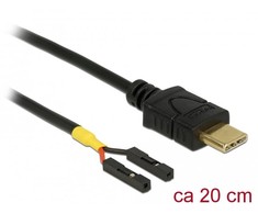 „Delock“ kabelis USB Type-C™ 2.0 kištukas > 2 x kištukinis lizdas, vienos galios 20 cm