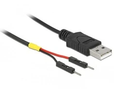 Kabelis USB Delock USB-A - 2x1-pin 0.3 m Juodas (85402)