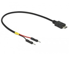 Delock USB Stromkabel Micro-B auf 2 x Pfostenstecker einzeln Strom 20 cm