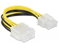 DELOCK Stromkabel EPS 8Pin St/Bu 15cm Verlängerungskabel