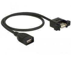 Delock Kabelis USB 2.0 A Buchse > USB 2.0 A Buchse zum Einbau 0,5 m