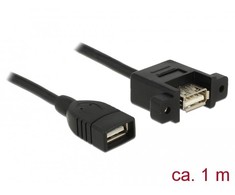 Delock Kabelis USB 2.0 A Buchse > USB 2.0 A Buchse zum Einbau 1 m
