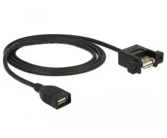 Delock Kabelis USB 2.0 A Buchse > USB 2.0 A Buchse zum Einbau 1 m