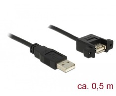 Delock kabelis USB 2.0 A kištukas > USB 2.0 A kištukas, skirtas montuoti 0,5 m