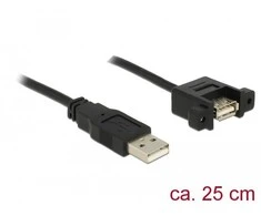 Delock kabelis USB 2.0 A kištukas > USB 2.0 A kištukas montavimui 0,25 m