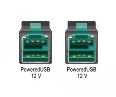 Delock PoweredUSB Kabelis Stecker 12 V > PoweredUSB Stecker 12 V 3 m für POS