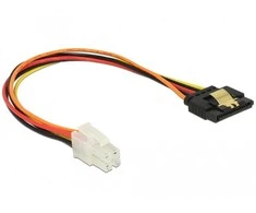 Delock SATA 15- pin - 4- pin, 0,2 m, Oranžinė (85519)