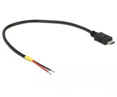 Delock kabelis USB 2.0 Micro-B kištukas > 2 x atviri kabelio galai, galia 20 cm