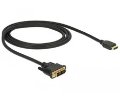 Kabelis Delock HDMI - DVI- D 1m juoda (85582)