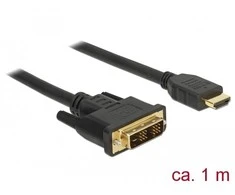 Kabelis Delock HDMI - DVI- D 1m juoda (85582)