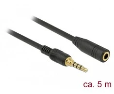 Kabelis Delock Jack 3.5mm - Jack 3.5mm 5m juoda (85635)
